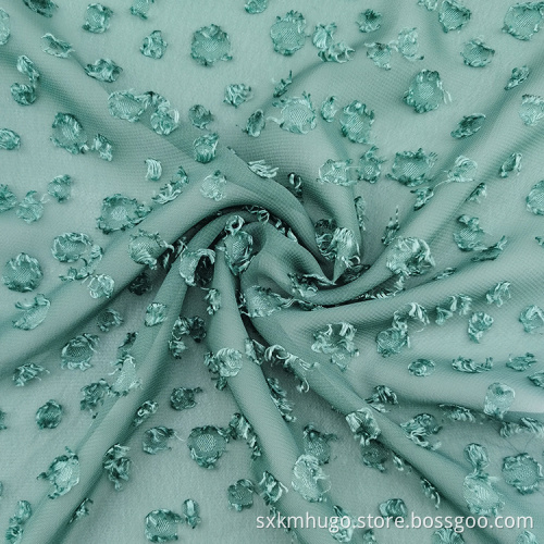 Polyester Silk Chiffon Jacquard Dobby Fabric